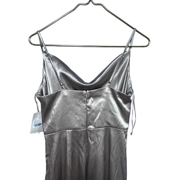 Birdy Grey Lydia Sexy Full Length Draped Dress Taupe Small NWT - Picture 10 of 12